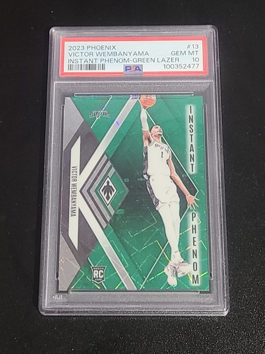 2023 Phoenix Instant Phenom Victor Wembanyama RC Green Lazer  #/175 PSA 10