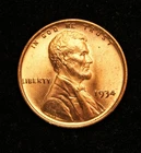 1934 Lincoln Wheat Cent Gem BU
