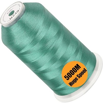  - Single Huge Spool 5000M Each Polyester Embroidery Machine Aquamarine-N249