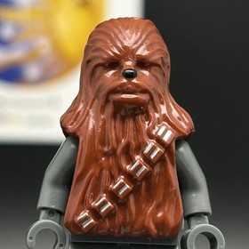 LEGO Brand Star Wars Minifigure Head Modified 30483pb01 for Chewbacca sw0011a