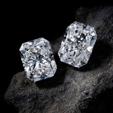 Pair 1 CT Radiant Cut Natural D Color Loose Lab Grown CVD Diamond VVS1 Certified