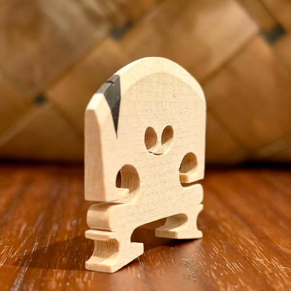 Puente para violín Aubert inserto de ébano en forma de V - Equipado - Opciones: 4/4, 3/4, 1/2 Foto 4 de 4