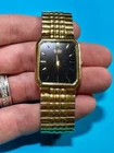Mens Seiko 5Y30-5K11 Vintage Gold Tone Tank Watch Running