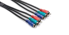 HOSA Component Video Cable Three 75 Ohm Coax. Cable with Three RCA Plugs, 3M
