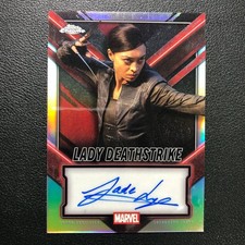 2025 Topps Chrome Marvel Deadpool Auto Jade Lye As Lady Deathstrike Refractor