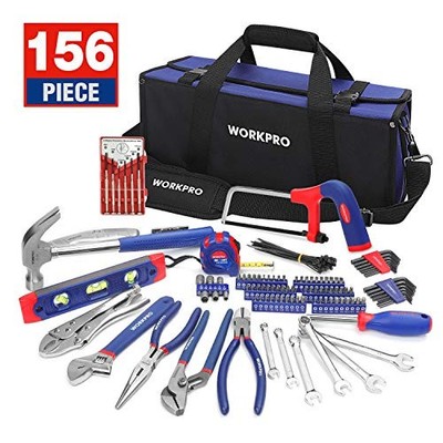 Werkzeugset für Heimreparatur - 156-teilig mit Werkzeugtasche, DIY Handwerkzeug Set -