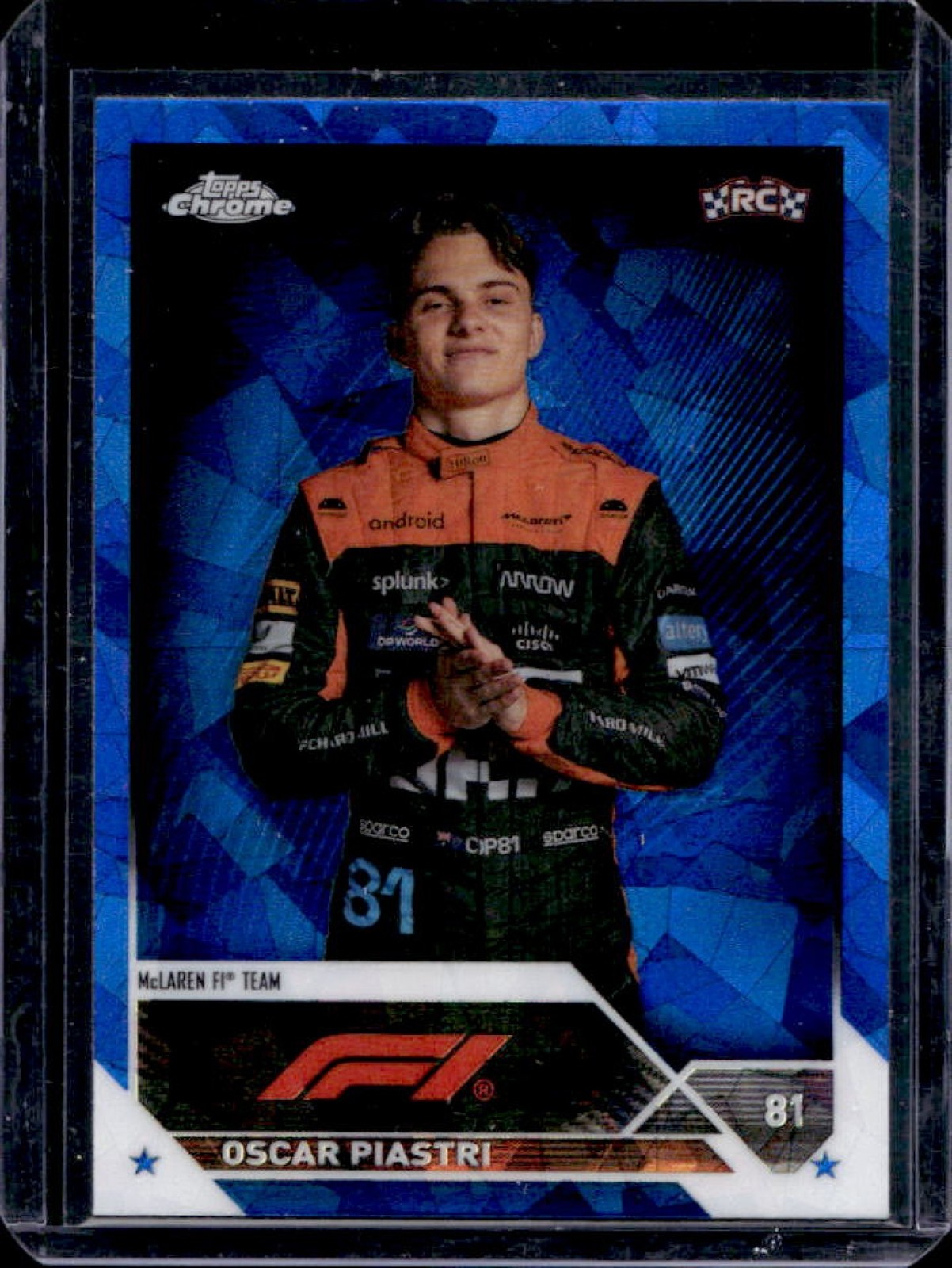 2023 Topps Chrome Sapphire F1 Oscar Piastri Rookie RC #40