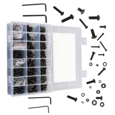 LABLT 1625× metric screw bolt nut kit M2 M3 M4 M5 With 10.9 Grade Alloy Steel