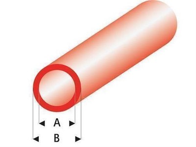 Krick RABOESCH ASA Rohr transparent rot 2x3x330 mm (5) / rb426-53-3