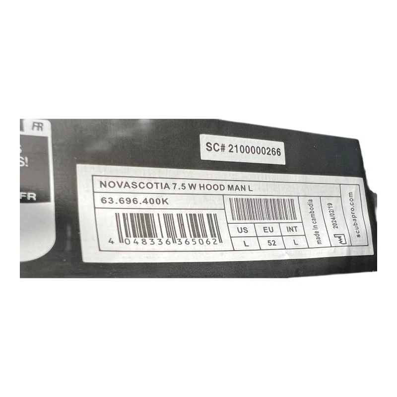 SCUBAPRO DEFINITION HOOD FZIP 7mm HOOD COMBINAISON PLONGEE AVEC CAGOULE HOMME L - Photo 2/4