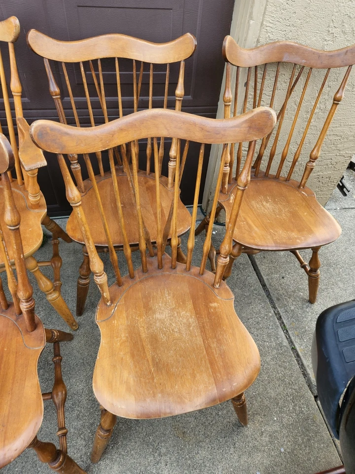 Juego de 4 sillas de comedor suecas Nichols and Stone Plus Foto 3 de 4