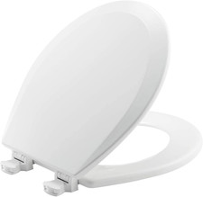Asiento inodoro redondo 500EC 390 con bisagras facil limpieza color blanco