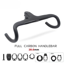 Full Carbon Fiber Road Bike Integrated Drop Bar with Spacers Internal Cable