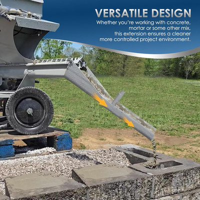 Upgraded Concrete Mixer Chute Extension Compatible with Mud Mixer MMXR-3221, ...