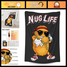 Cozy Chicken Nugget Blanket - Soft Flannel Throw, 40x50" Travel & Office Gift