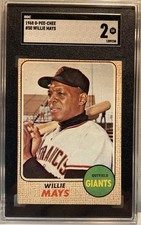1968 O-PEE-CHEE BASEBALL #50 WILLIE MAYS - SGC 2 GD - GIANTS! Vintage Baseball!