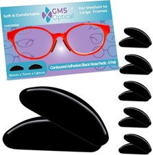 GMS Optical 1.8mm Reg-Thick/19mm Long - Anti-Slip Adhesive Contoured Silicone...