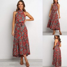 Spring and summer hot floral dress for women's