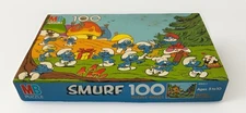 Smurf 100 Pc Puzzle - MB - 1981 -Smurfs Village 1981  - 16"x11" Series 4190-1