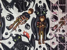 Custom 100% Cotton Woven Fabric How To Train Your Dragon By The 1/4 Yard 9x56 