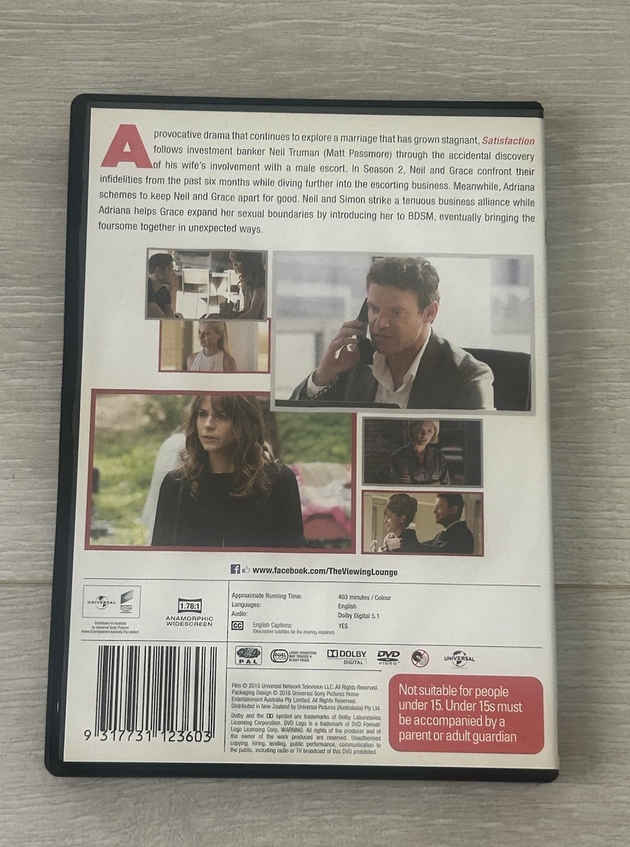 Satisfaction : Season 2 (DVD, 2015) for sale online | eBay