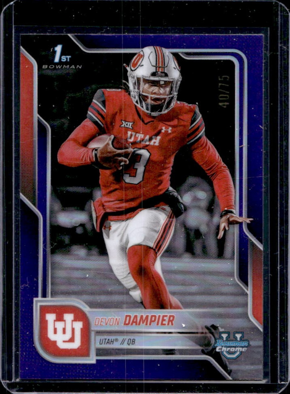 2025 Bowman Chrome U Devon Dampier Purple Refractor 1st Prospect #40/75