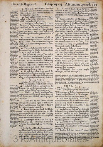 1612 GENEVA BIBLE FOLIO LEAF BOOK OF ZECHARIAH YOU PICK * VGC PAGE - Picture 7 of 9