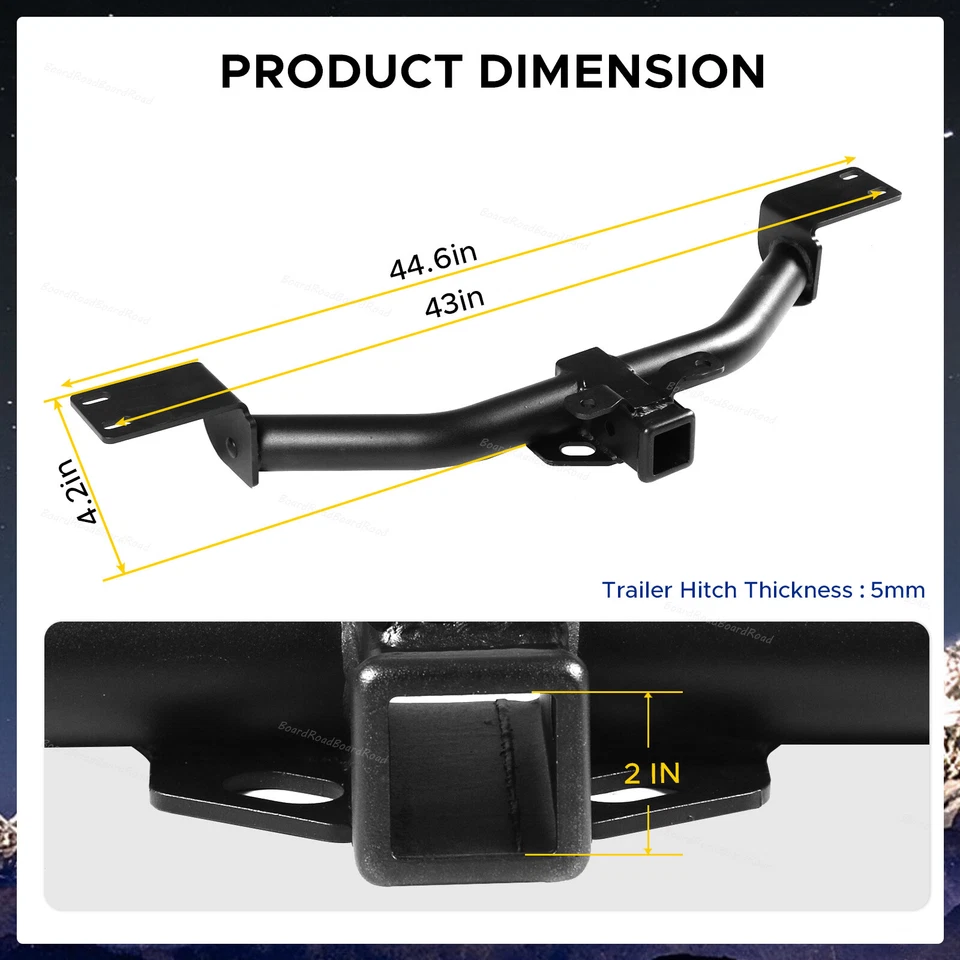 Trailer Tow Hitch Receiver Class 3 Fit 08-17 Buick Enclave 09-18 Chevy Traverse Foto 3 de 4