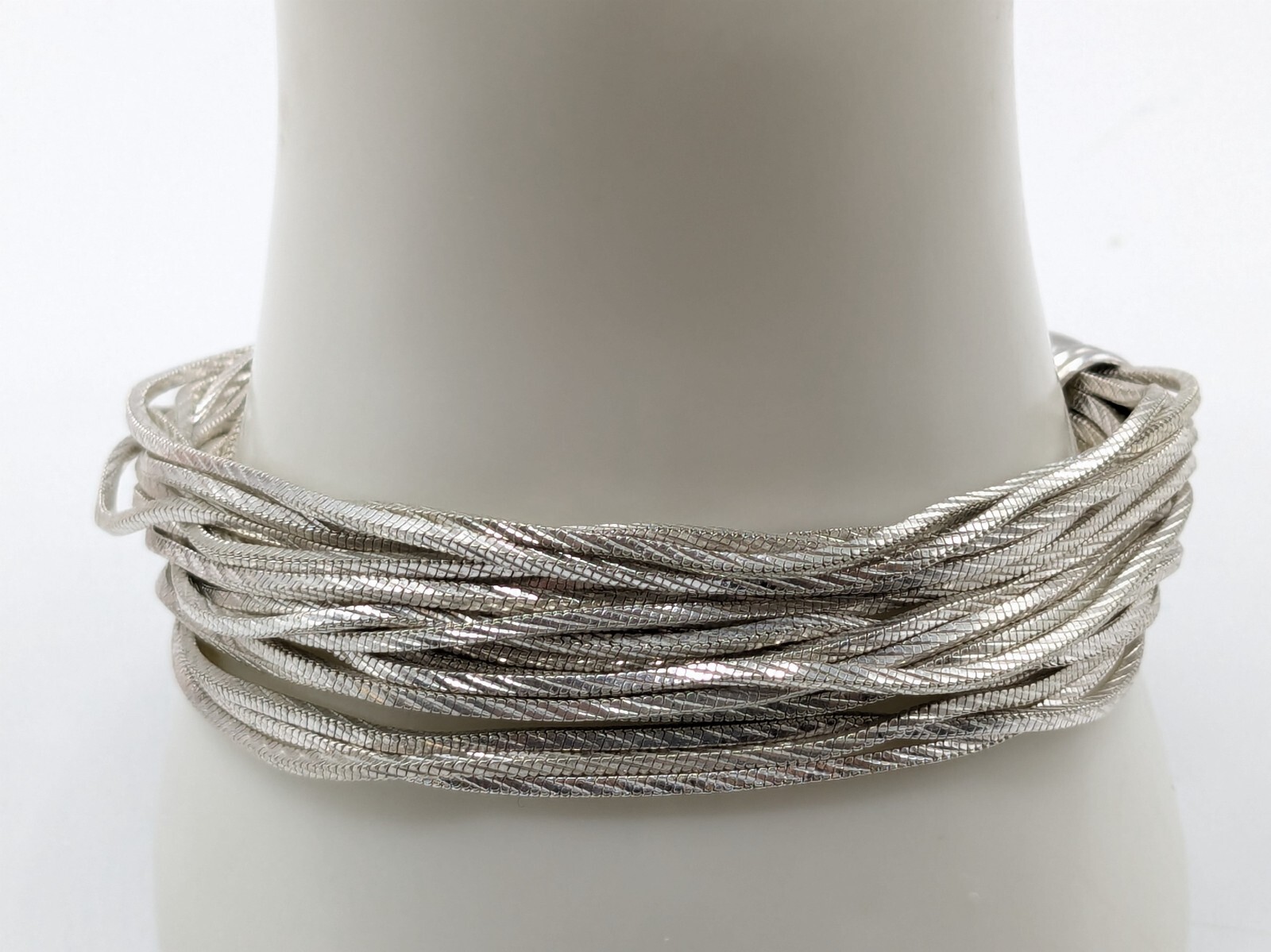 Silver Tone Multi Chain Toggle Bracelet - image 4