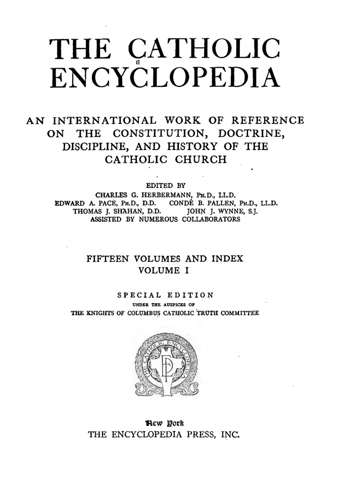 The Catholic Encyclopedia-1913-All 17 Volumes-Church History-Doctrine-PDF-DVD Foto 3 de 4