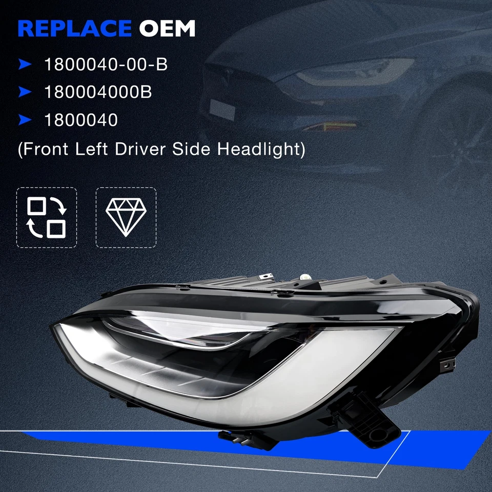 Conjunto de faros LED delantero izquierdo lado del conductor para 22-24 Tesla modelo X a cuadros Foto 4 de 4