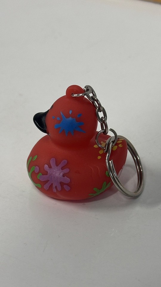 American Heart Association Quacky Rubber Duck Splatter Keychain AHA ...