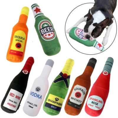 Hunde Spielzeug Flaschen Weinflasche Whisky Vodka Bierflasche Haustier Lustig DE