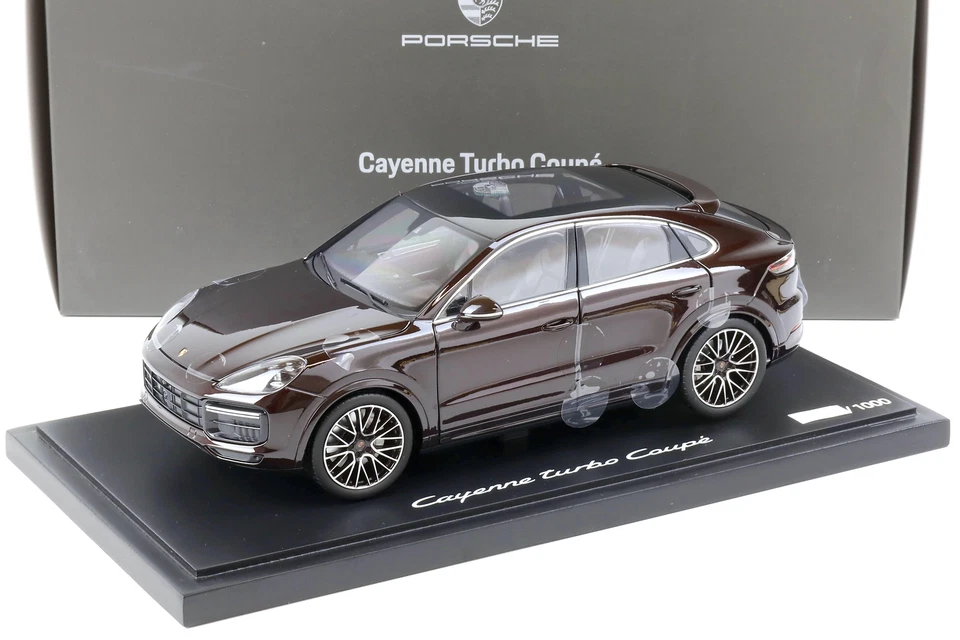 1:18 Norev Porsche Cayenne Turbo Coupe Mahagoni with display DEALER VERSION