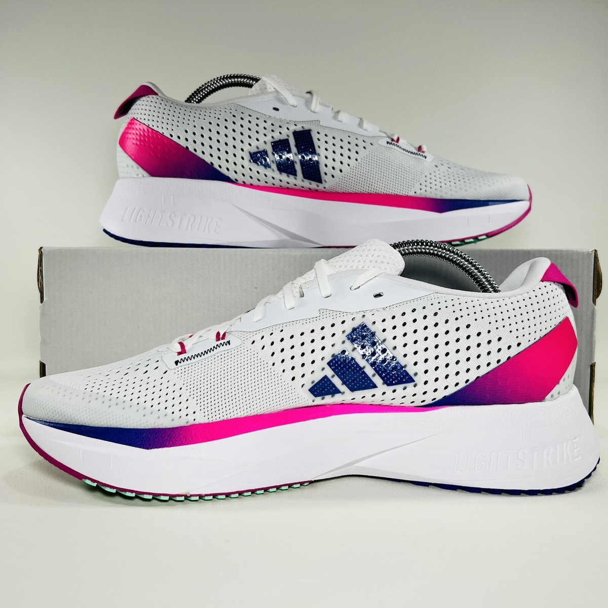 Adidas Adizero‎ SL Men\'s Running Shoes White Blue Pink Athletic Sneakers Size 7 adidas Men main image 2