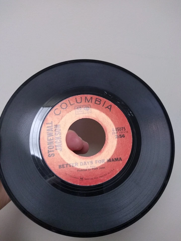 Stonewall Jackson - The Harm You've Done Columbia 45 RPM record Better Days Mama Foto 3 de 4