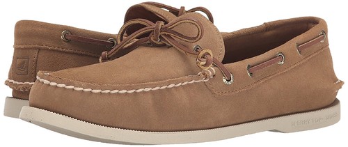 Sperry Authentic Original 1-Eye Boat Shoe in Suede 10 / Beige