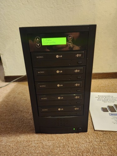 SummitPro LG DVD/CD 5 Multi-Drive Disc Duplicator - 250 GB HD w/ Manual - Works! - Afbeelding 2 van 10