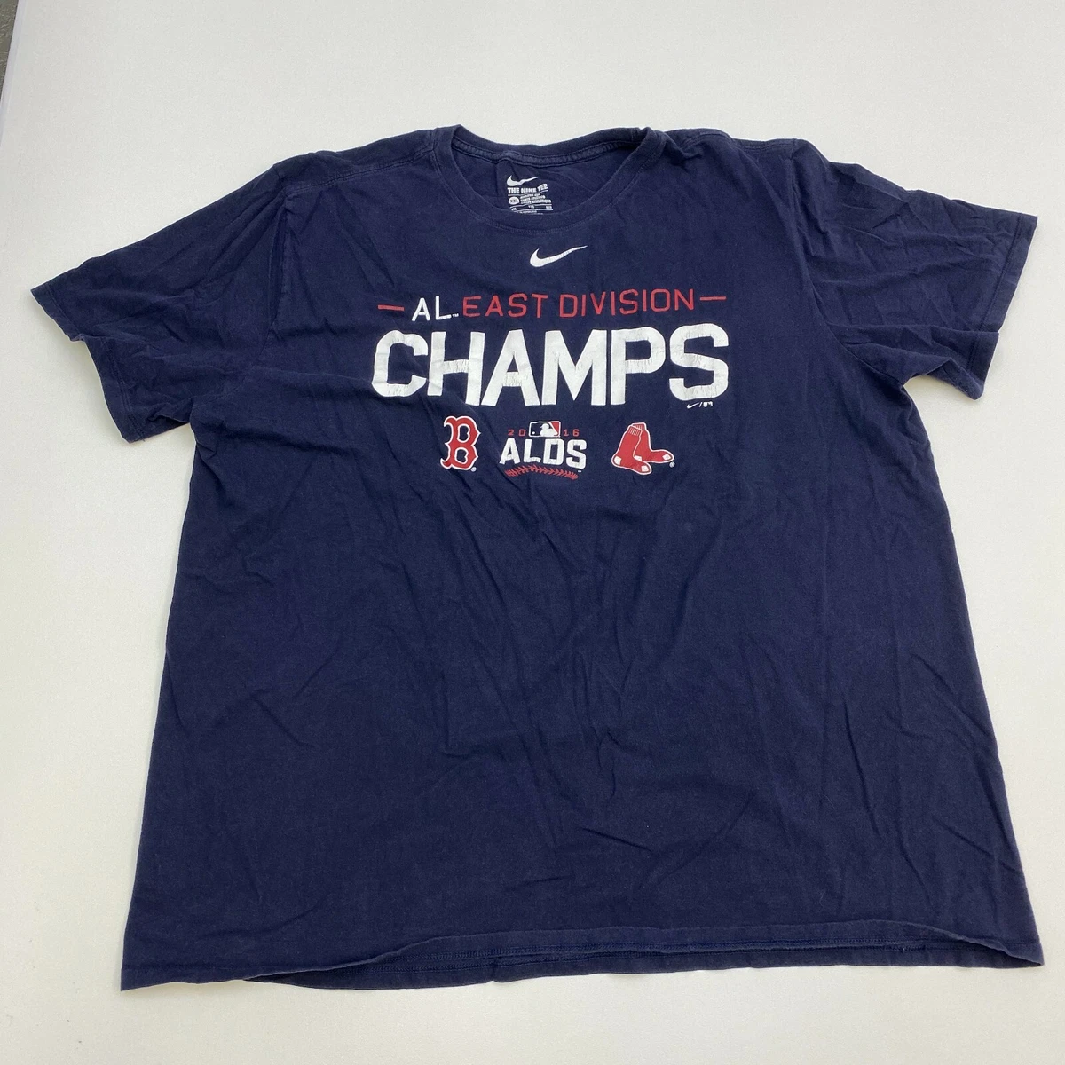 Nike T Shirt Mens XXL Athletic Cut Boston Red Sox ALDS Champs Blue