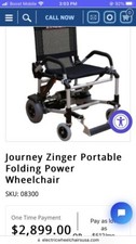 Zinger Folding Portable Power Wheelchair
