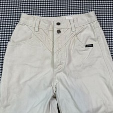 Vintage Rocky Mountain Rockies Denim Cowgirl 90s High Rise White Jeans Size 27