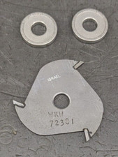 WKW Carbide Tipped 0.09" 3-Wing Slotting Cutter & Spacers 72381 Three Wing