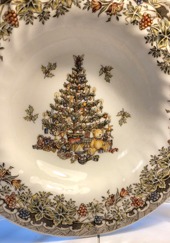Vintage Myott Factory Archive Illustrations Queens Seasons Greetings Bowl 8.5'' - Picture 3 of 5