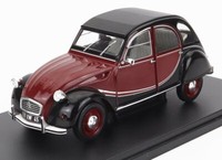 Modellauto Statisch Citroen 2CV Charleston 1982 Rot Schwarz Massstab 1/24