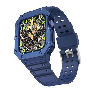 Bande pour Apple Watch Series 7 8 9 41/45MM Series SE 3 2 4 5 6 iWatch Strap+Case