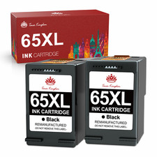 2pk 65XL 65 XL Black Ink for HP DeskJet 2600 2630 2652 3755 ENVY 5012 5052 5055