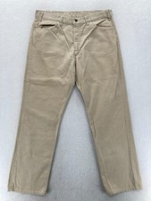 Vintage Levi's Corduroy Pants Mens 36x30 Khaki Beige Straight 70s 80s White Tab