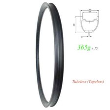 Cerchio carbonio 650B MTB XC asimmetrico 30mm profondità 33mm larghezza 27mm interno 24H 28H 32H