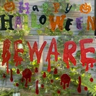 Halloween Gel Window Stickers Decoration Decal Scary Blood Hand Party Spooky New