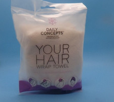 Daily Concepts Your Hair Wrap Towel Anti Frizz White NEW